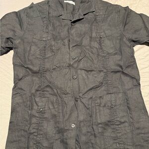 Cubavera Charcoal Linen Shirt